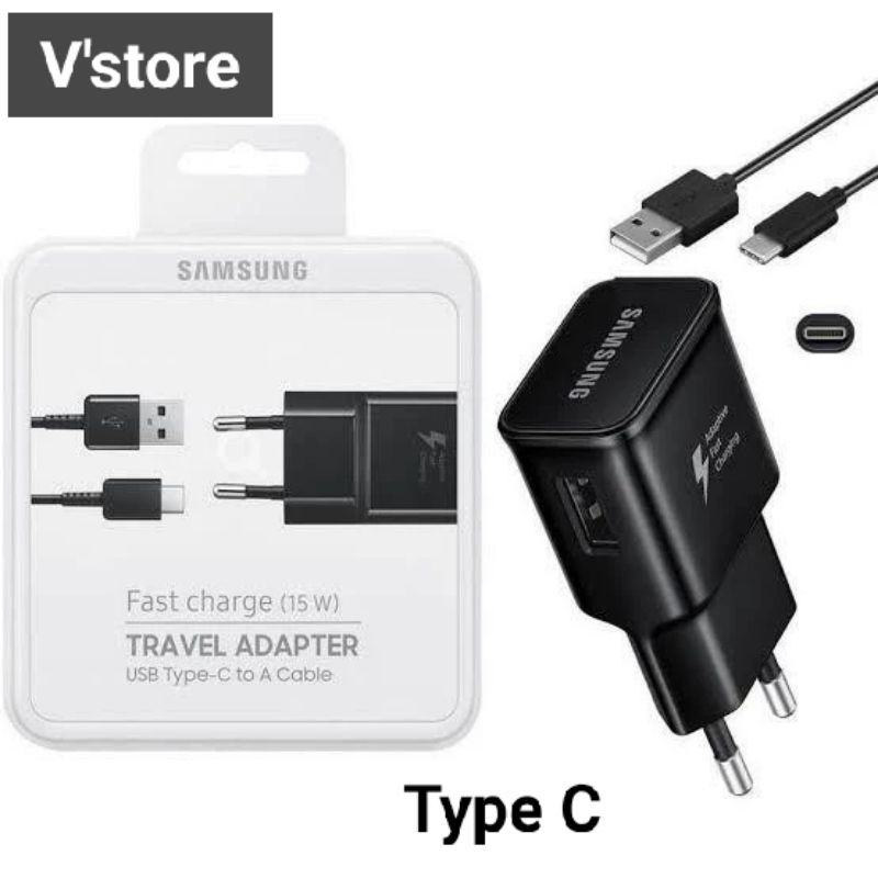 Charger Samsung galaxy S20 S20FE S21 S21FE Original USB type C 15W travel adaptor