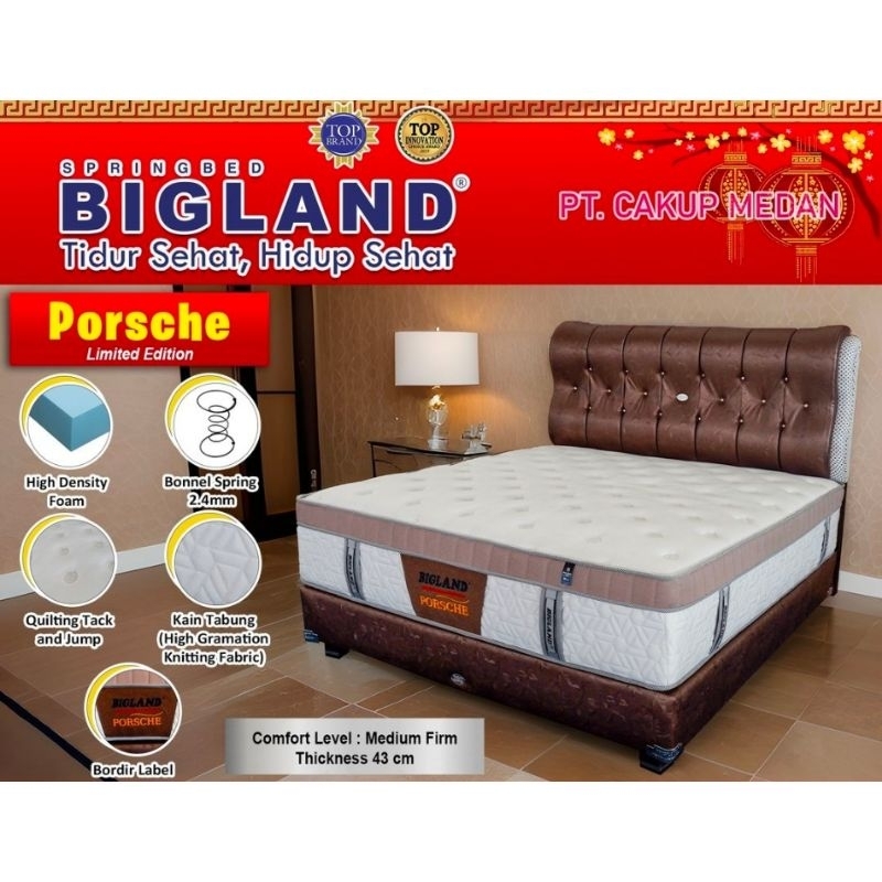 Springbed Bigland Type Porsche Ukuran 180X200 (Hanya Matras)