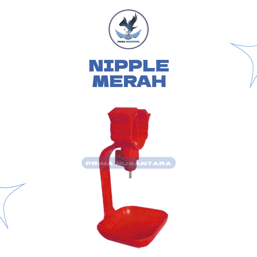 NIPPLE MERAH TEMPAT MINUM AYAM WADAH MINUM AYAM TMO UNTUK TEMPAT MINUM PETERNAKAN AYAM BROILER