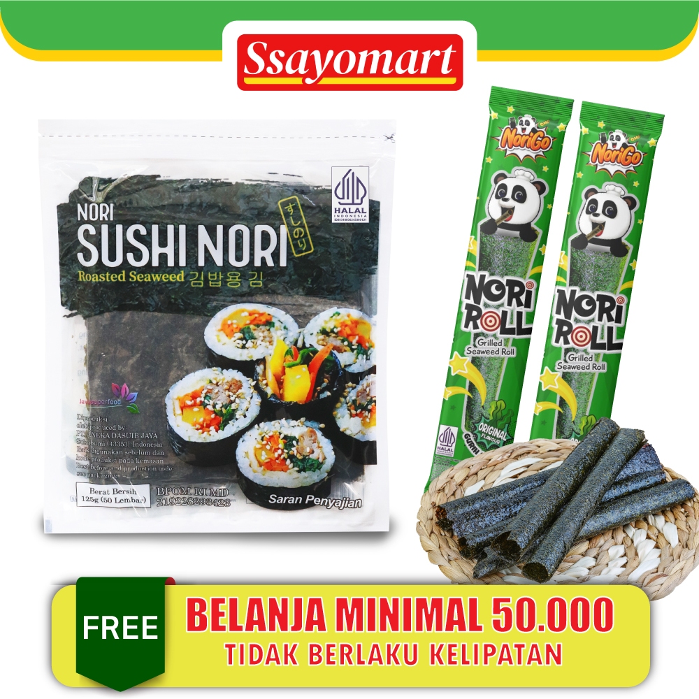 

Sushi Nori Seaweed Rumput Laut Panggang HALAL 5/10/20/50 Sheets/lembar