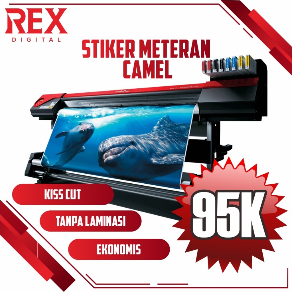 

Print+Cutting Digital Printing Sticker Camel, Print Stiker Vinyl Meteran, Bandung