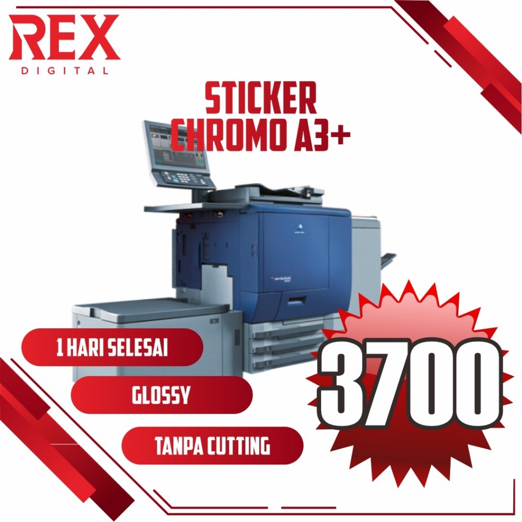 

Print Sticker Chromo A3+ TANPA CUTTING !! / Cetak Stiker Kromo Bontax