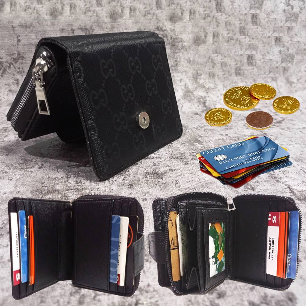 Dompet Pocket Wallet Resleting Pria Wanita Kulit Favor Kanvas