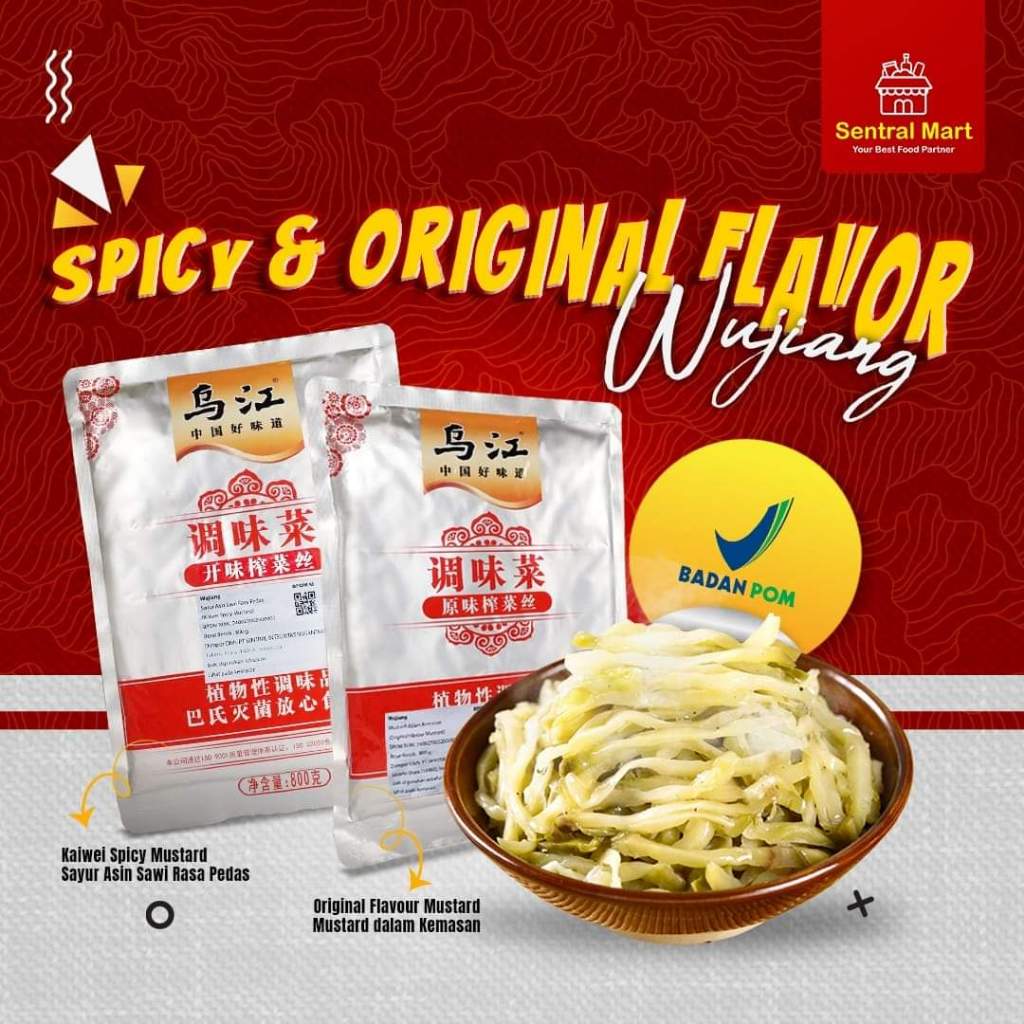 

WuJiangZhaCai Sayur Acar Umbi Sawi Pedas Makanan Siap Saji 800gram