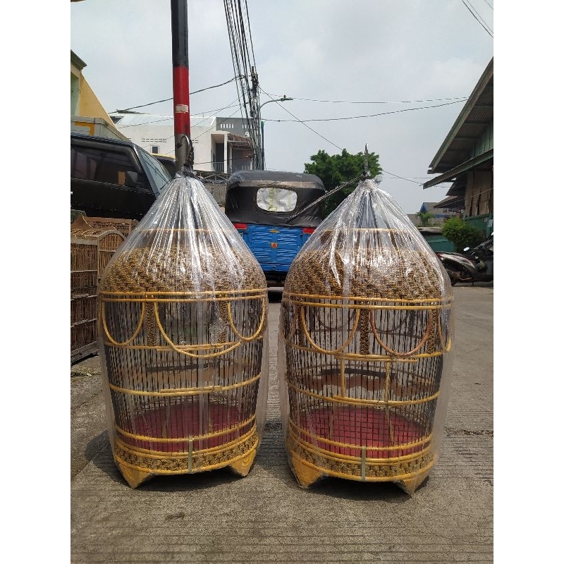 Sangkar Perkutut Rajut Vernis