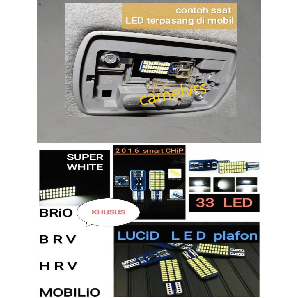 Bohlam lampu Kabin /Plafon Mobil HONDA Brio HRV WRV BRV Mobilio LED
