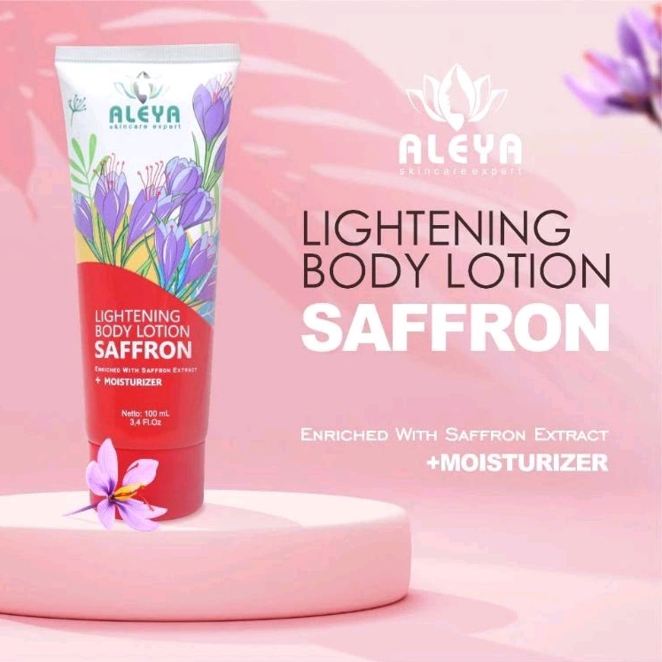 ~ZF~ ALEYA, Lightening Body Lotion Saffron + Moisturizer[100ml]  || HANDBODY ALEYA || BODY LOTION SA
