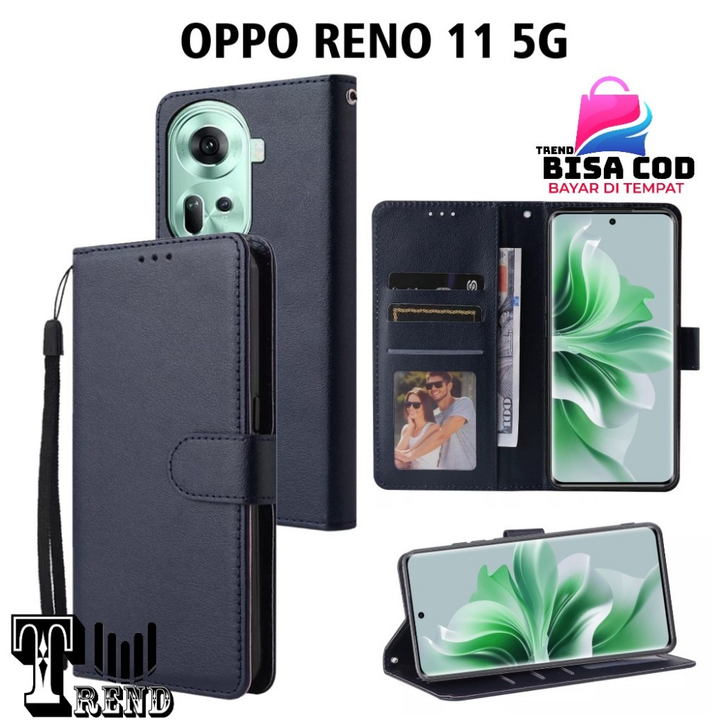 LEATHER CASE FLIP OPPO RENO 11 5G  - FLIP CASE KULIT UNTUK OPPO RENO 11 5G