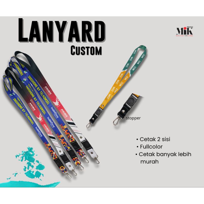 

TALI LANYARD CUSTOM ID CARD / CETAK TALI LANYARD PRINTING 2 SISI