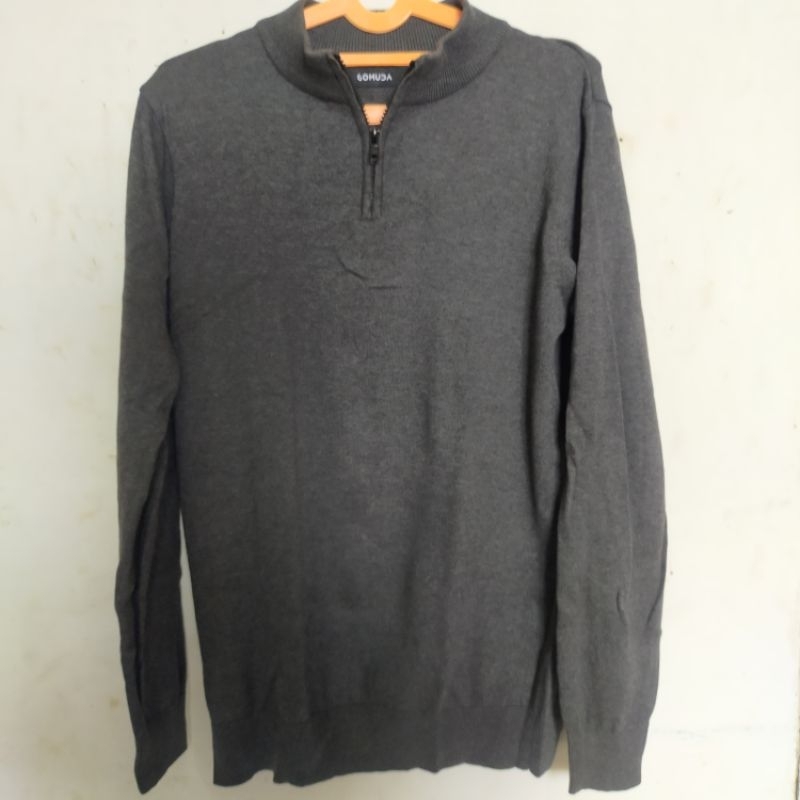 SWEATER HALFZIP SECOND BEKAS