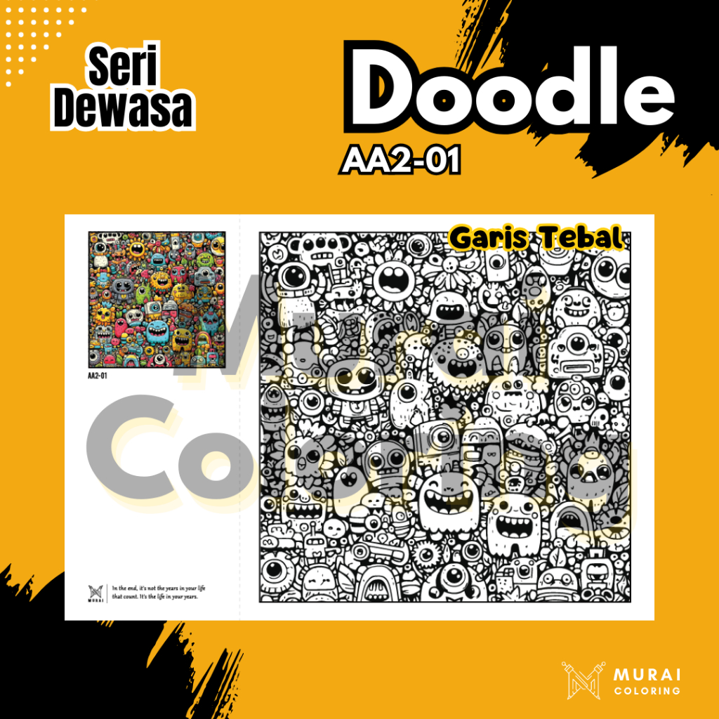 

Kertas Gambar Mewarnai Dewasa - Doodle AA2