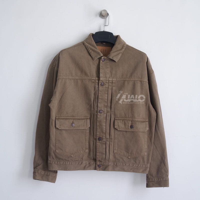 Jacket Wanita GAP Denim Women Oversize Trucker Jacket Brown ORIGINAL