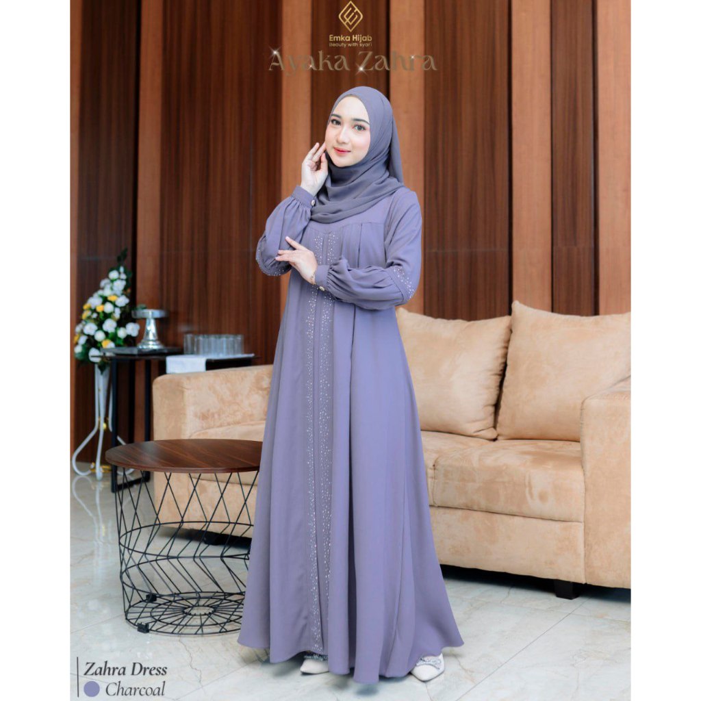 ZAHRA DRESS BY EMKA HIJAB/GAMIS KONDANGAN SIMPLE