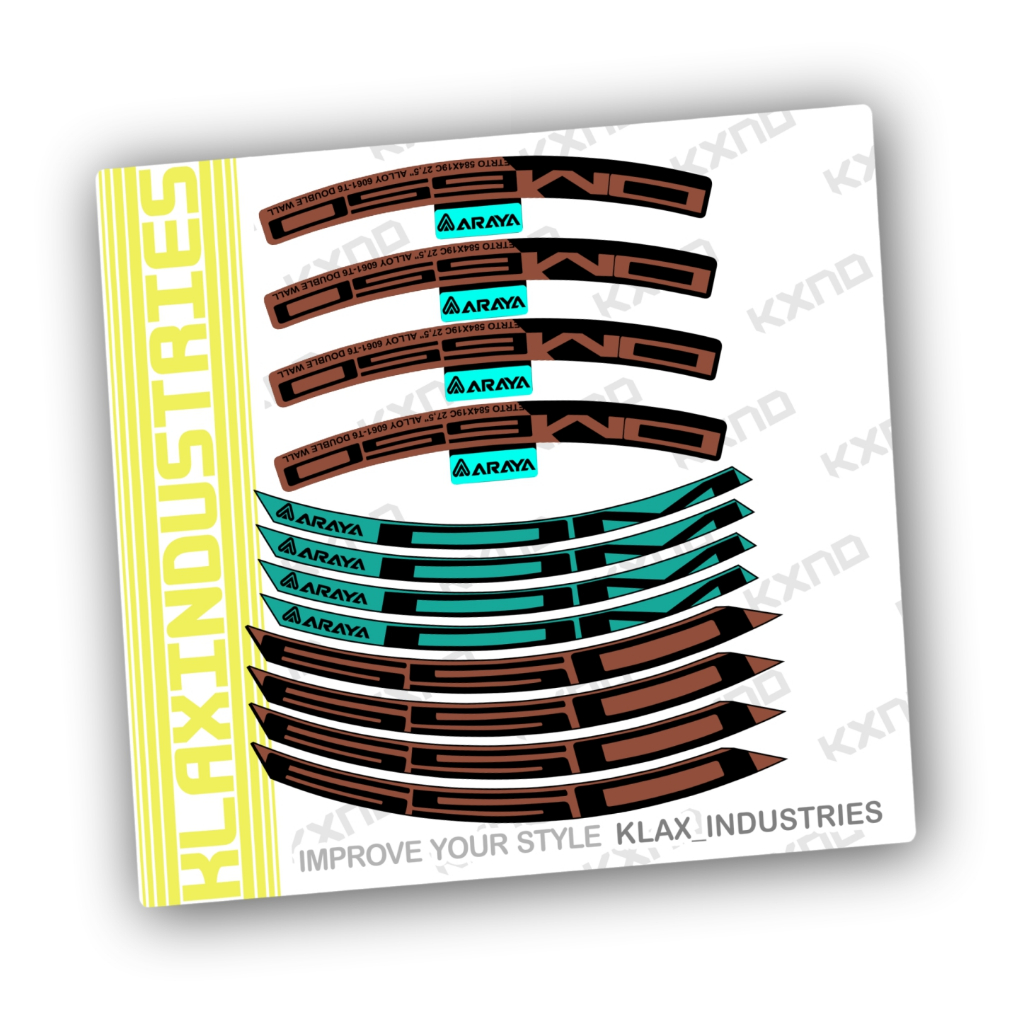 Decal Rims ARAYA DM 650  Klaten Decal Bike Velg Stiker Sepeda