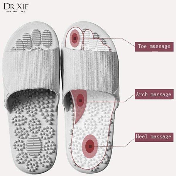 Sandal Pijat terapi Refleksi Anti Slip Ringan Pria Wanita unisex Rumah Dalam Ruangan outdoor Slipper Pijat Non-Slipp PVC/Sandal Pijat Refleksi Telapak Kaki Sendal Rematik Reflexi Reumatik Akupuntur Terapi Kesehatan Slop Repleksi Therapy Rubber Pria Wanita-1