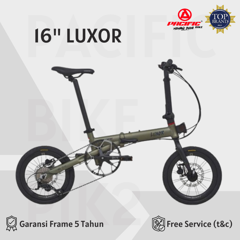 Sepeda Lipat PACIFIC Size 16 LUXOR (9 Speed) Folding Bike