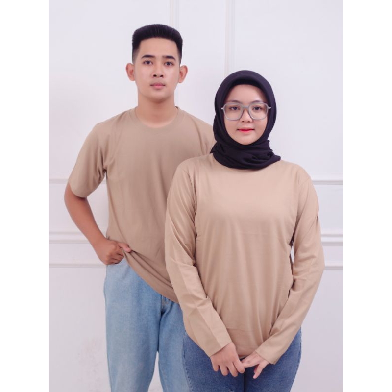 Kaos Polos Cotton Combed 24s (Coklat Susu)