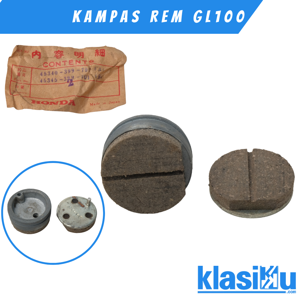 Kampas Rem Disc Pad Cakram Depan Honda Gl 100 Gl100 Gl 125 Disped Original Japan