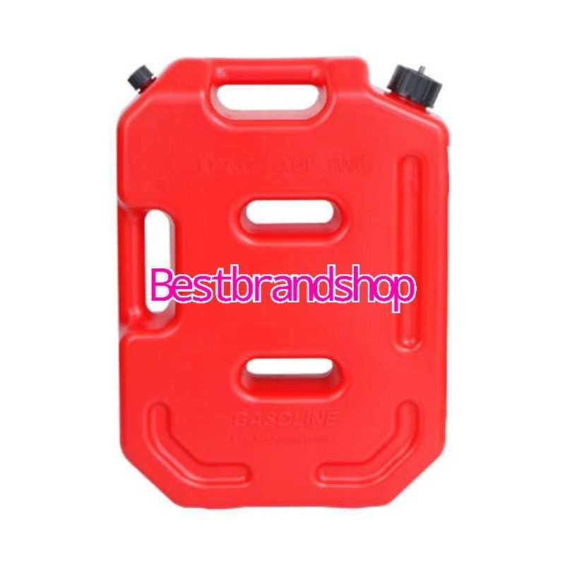 KRISBOW JERIGEN GASOLINE TWO HOLE 10 LTR JERRYCAN LONG HAUL 10L RED