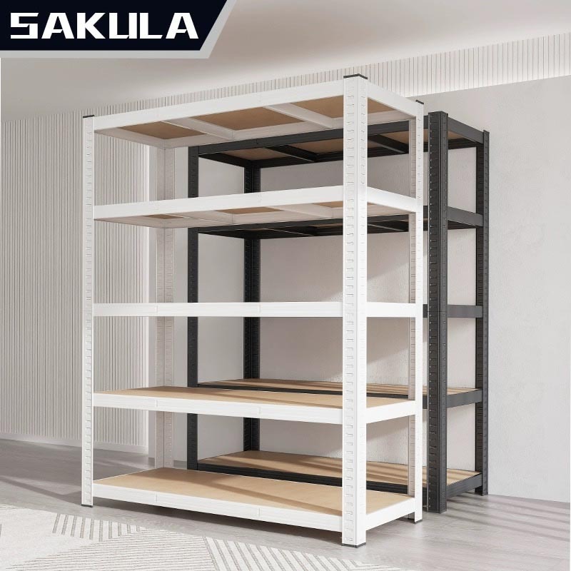 Hanya di SurabayaSakula Rak Besi Susun 120*40*200CM Rak besi siku 5/6 susun Rak barang Rak gudang