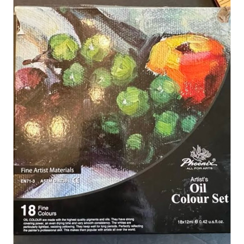 

Phoenix Oil Color Set 18 tube / Cat Minyak