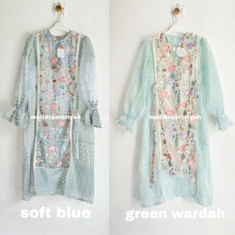 READY STOCK Haidee Orlin Soraia Black Soft Blue Green Wardah Tosca Midi Dress Raya New With Tag Alex