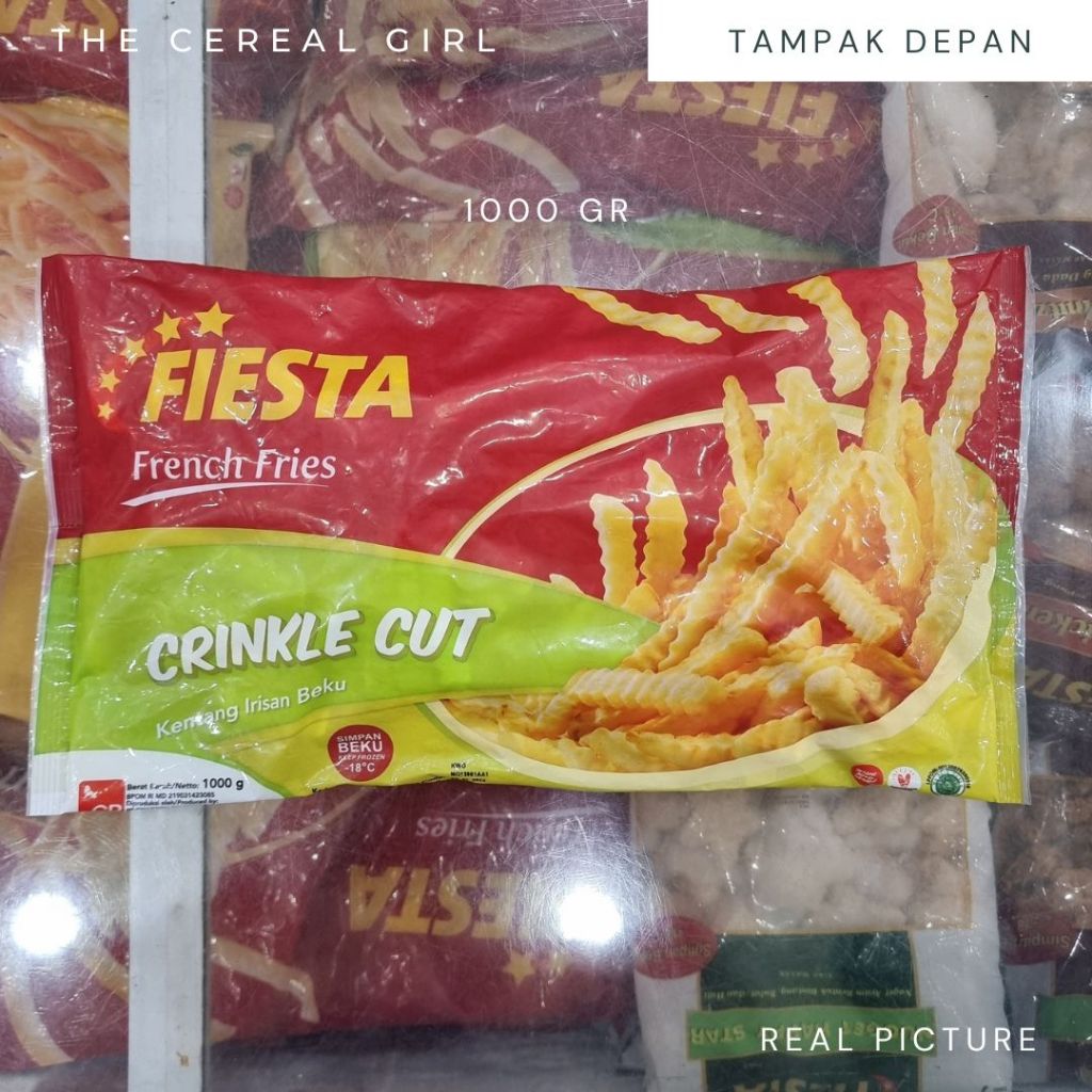 

[KONDISI BARU - 100% ORIGINAL] FIESTA French Fries Crinkle Cut - Kentang Irisan Beku 500gr/ 1000gr