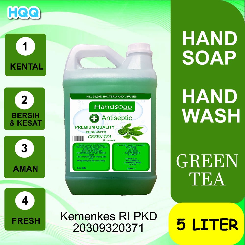 HANDSOAP GREENTEA / HAND SOAP GREEN TEA SABUN CUCI TANGAN  5 LITER KEMENKES