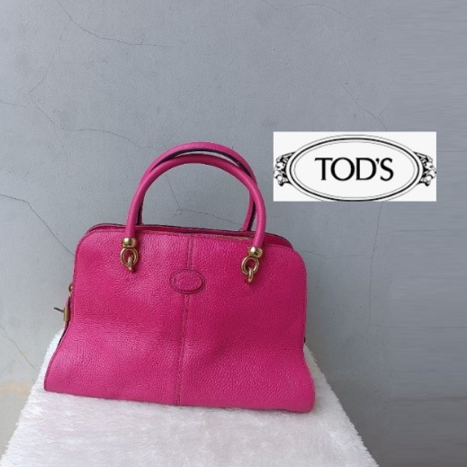 TOD Sfushia Pink Leather Bag Tas Wanita Pink