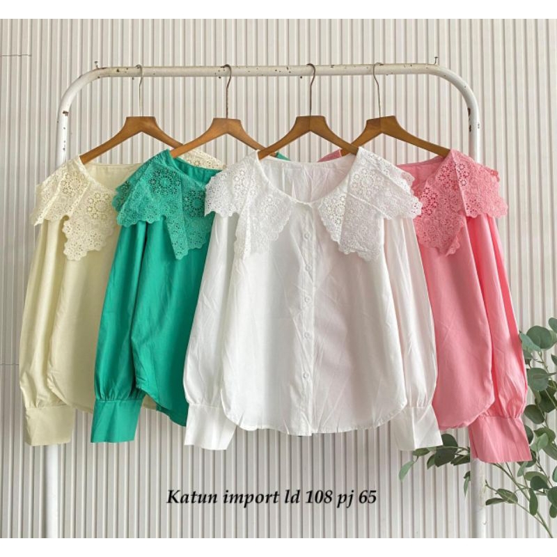 blus katun import fashion wanita modern (kode1201)