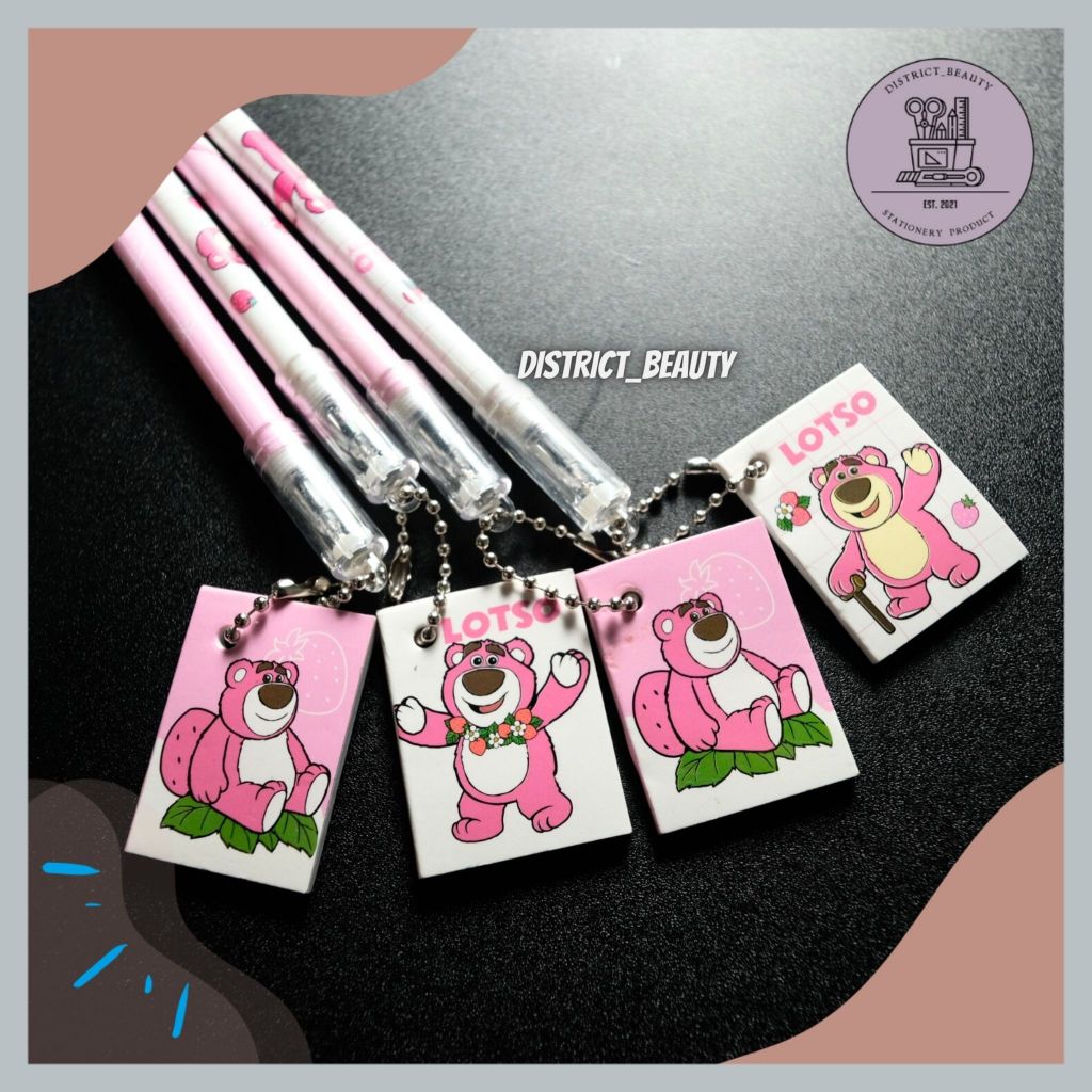 

PULPEN GANTUNGAN BUKU LOTSO GEL PEN GANTUNG BERUANG PINK BALLPEN BOLPEN GEL LOTSO NOTEBOOK MINI CUTE