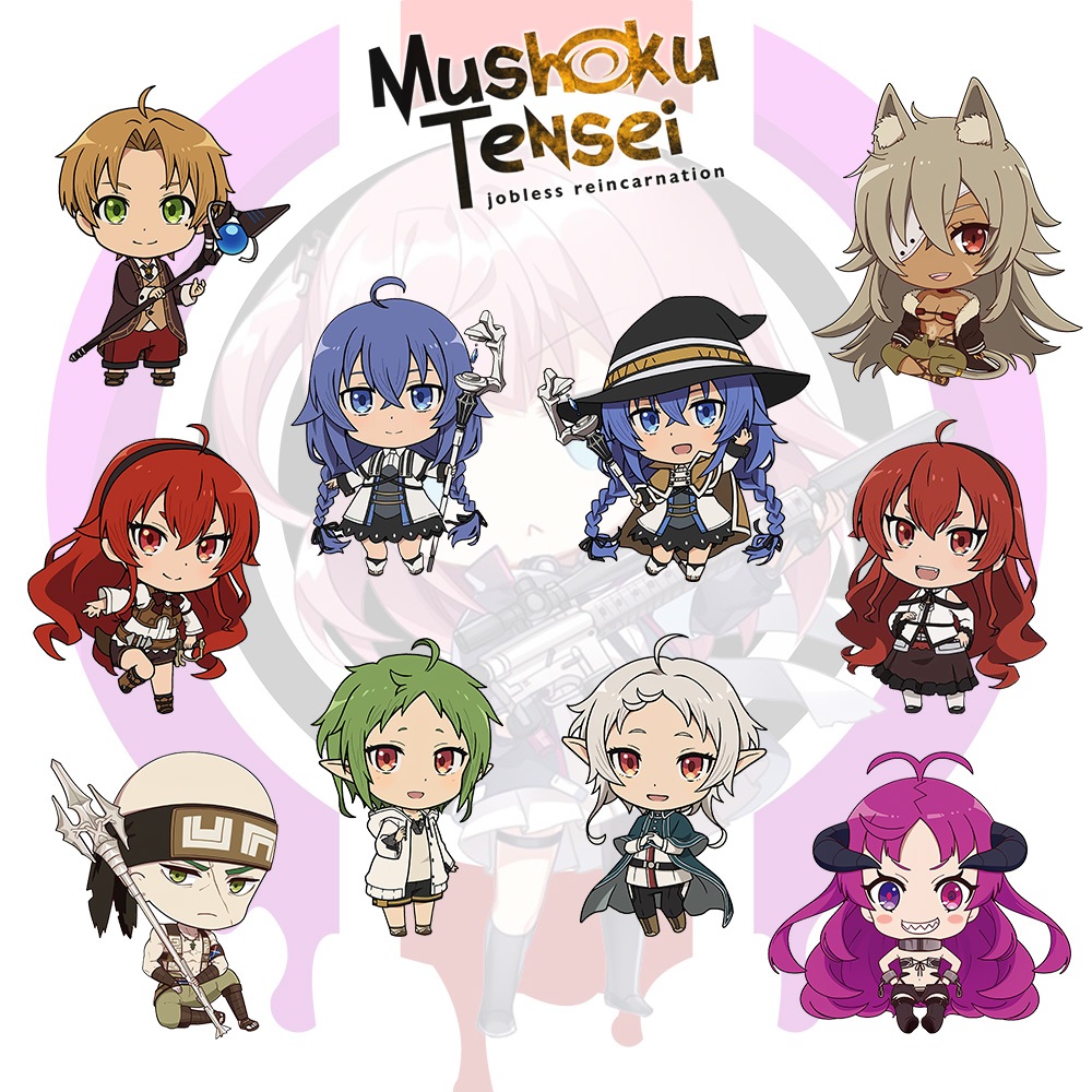Gantungan Kunci Mushoku Tensei / Gantungan Kunci Roxy, Eris, Sylphy / Keychain Anime Mushoku Tensei