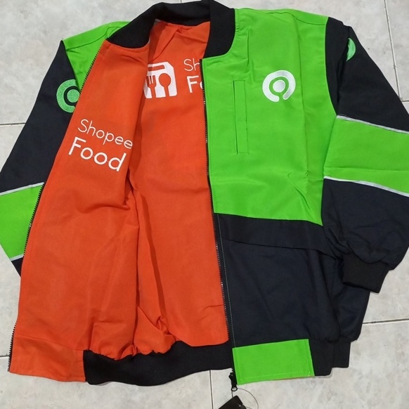 Murah AKET GO SHOP JAKET GOJEK SOPI  JAKET NGOJOL GOJEK SHOPEE JAKET BUNGLONJAKET BOLAK BALIK