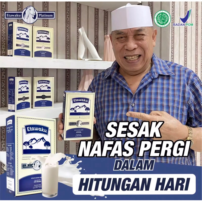 

Etawaku Platinum Susu Kambing Etawa Profit 3x Lebih Ampuh Atasi Masalah Pernafasan Asma Sesak Nafas TBC Dan Sembuhkan Rematik Jaga Kepadatan Tulang Sendi