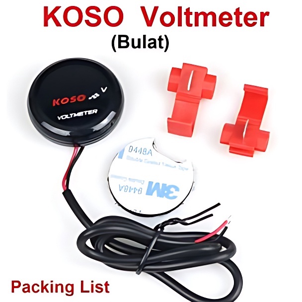 TREN TERBARU Voltmeter Koso BulatVoltmeter Aki Bulat KOSO OriginalVoltmeter Koso Bulat Whellprof Ori