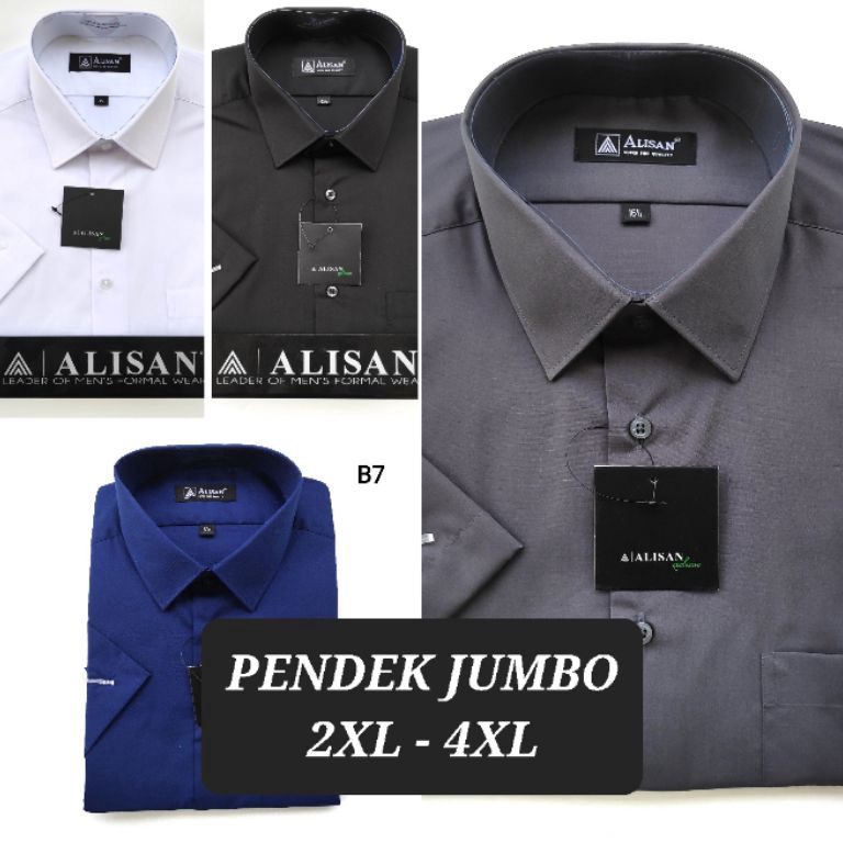 Paling Diminati KEMEJA ALISAN LENGAN PENDEK JUMBO BIG SIZE