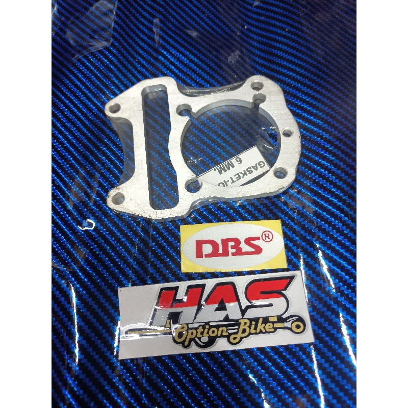 packing blok almunium bore up stroke tebal 6mm honda beat/scoopy karbu DBS thailand