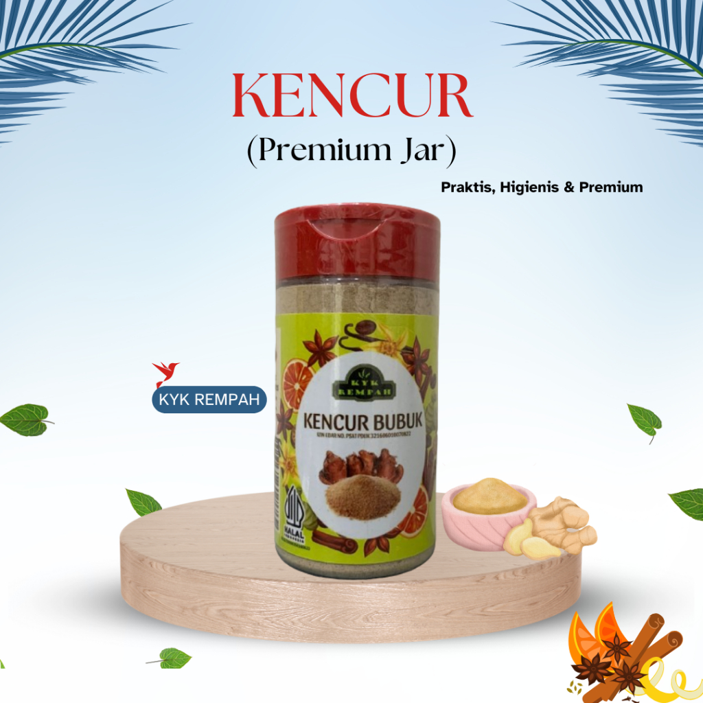 

Kencur Bubuk Premium JAR | Bumbu Dapur Praktis | KYK Rempah