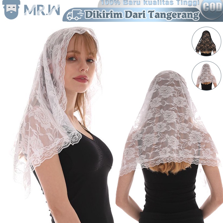 Bagus Dipakai Mantilla Kerudung Katolik  Kerudung Misa  Mantila Katholik  Mantila Kerudung Katolik