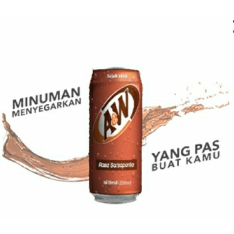 

A&W minuman rasa sarparila (2pcs)
