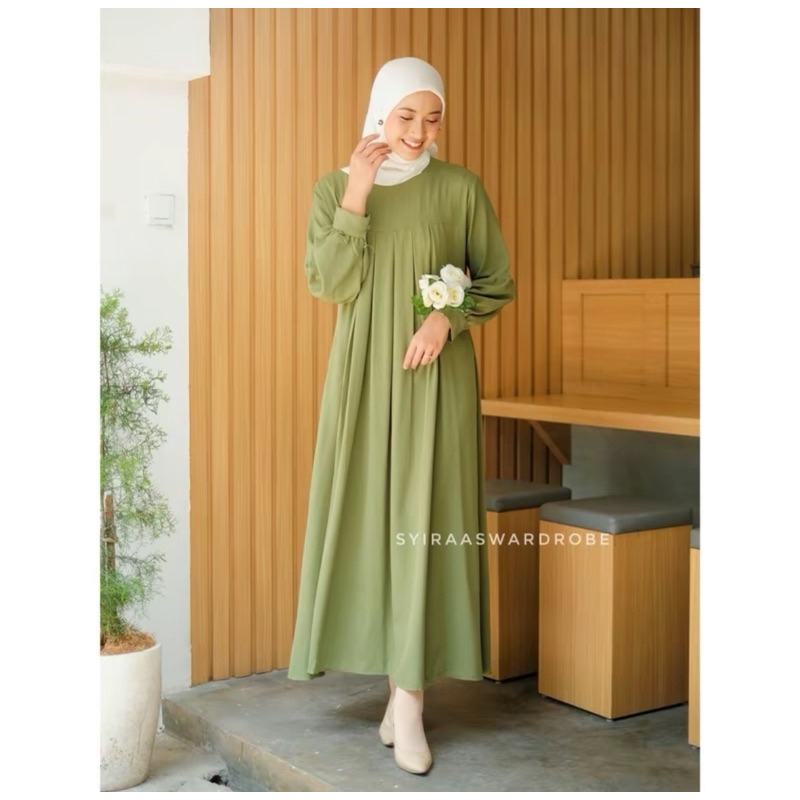 Malvia Dress - Dress Remple Depan by SyiraasWardrobe (Original)