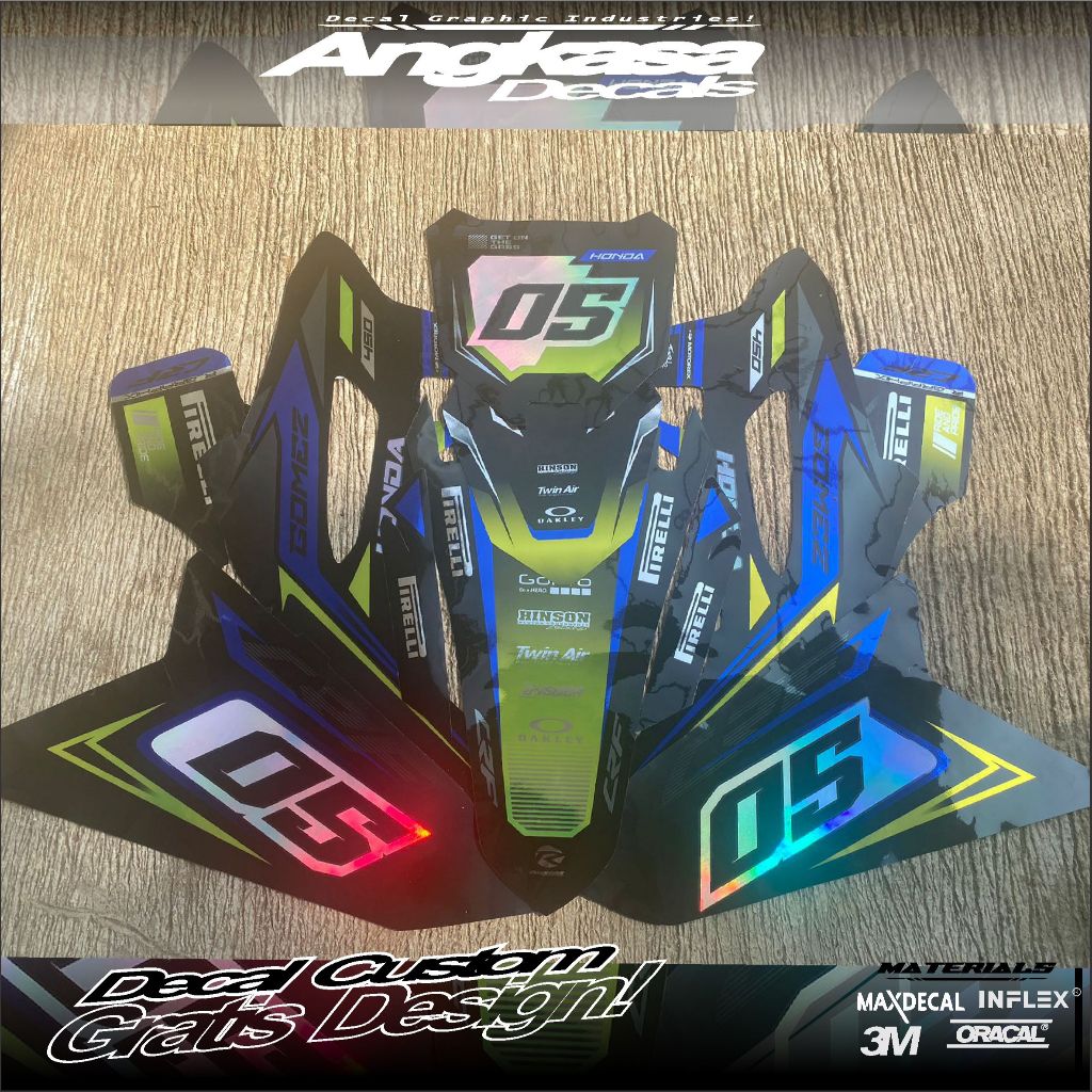 DECAL STICKER HOLOGRAM CRF 150L