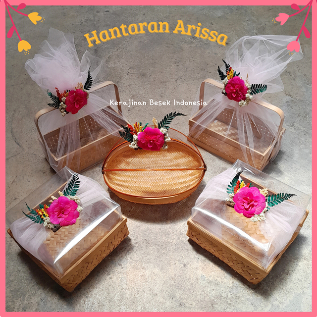 BOX HANTARAN SATUAN FREE BUNGA LENGKAP Hantaran Arissa Kotak seserahan pernikahan lamaran wadah waji