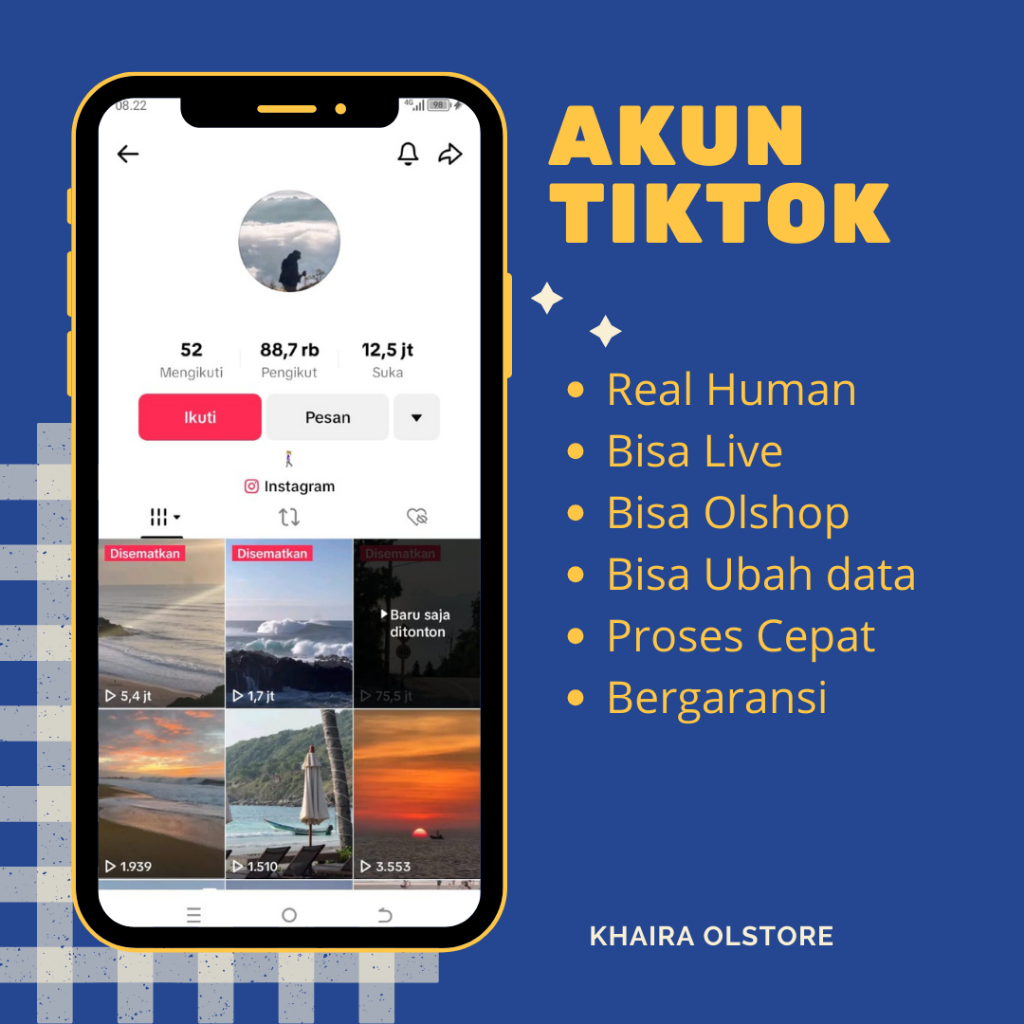Akun Tiktok Real Followers Siap Live Streaming