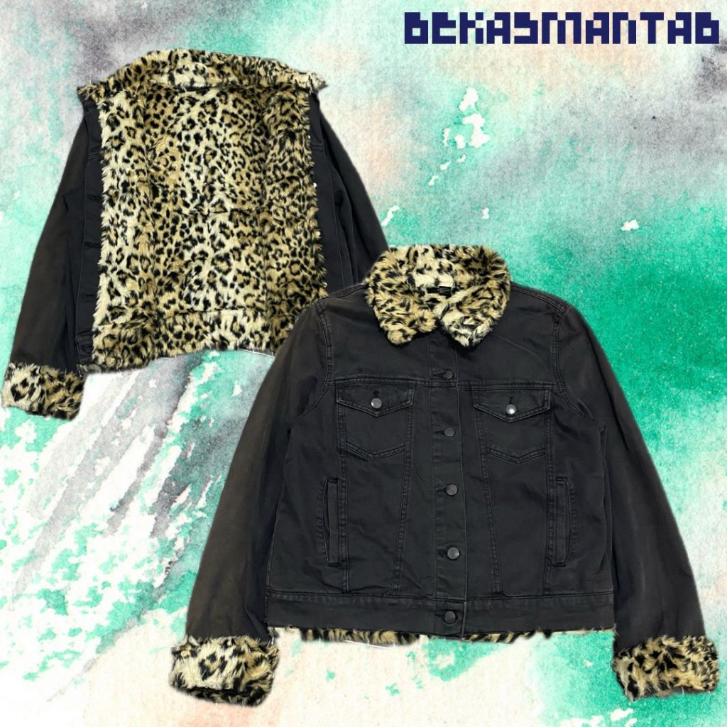 Jaket Trucker denim Forever 21 motif mantab