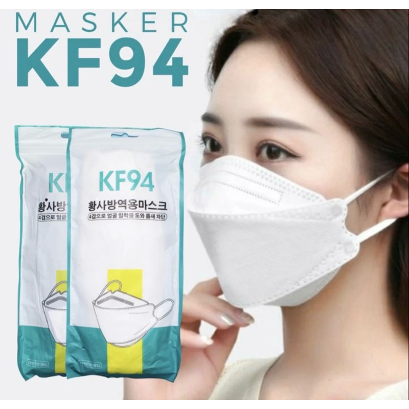 MASKER KF94 FACEMASK 10PCS hitam putih ready