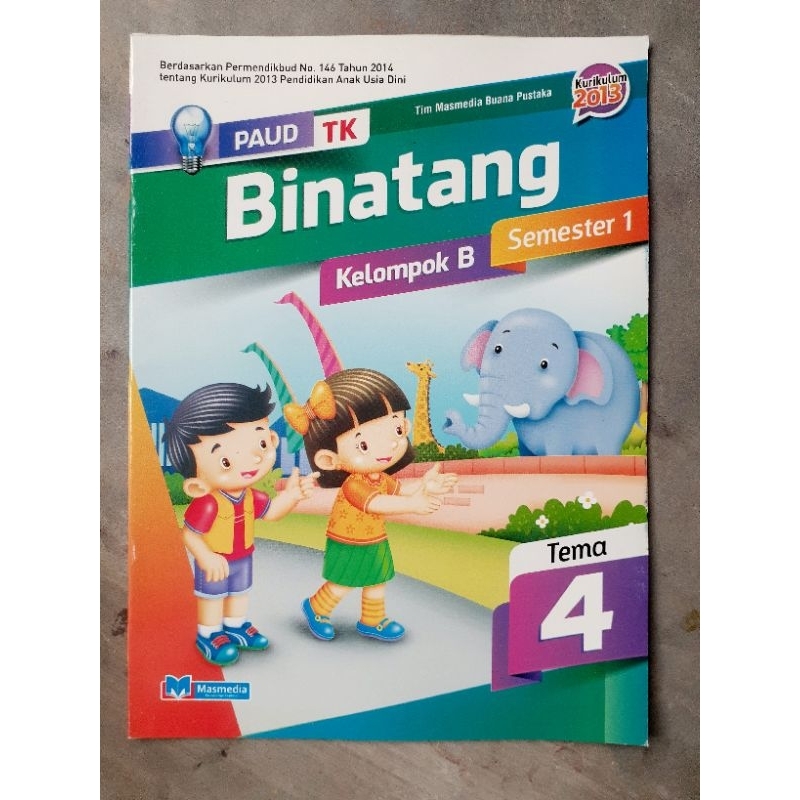BUKU TEMA BINATANG TK B USIA 5-6 TH