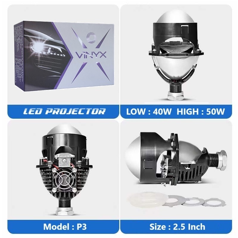 LED Laser Projector Projie BILED biled 2.5 inch Mobil Motor Tipe P3 Vinyx