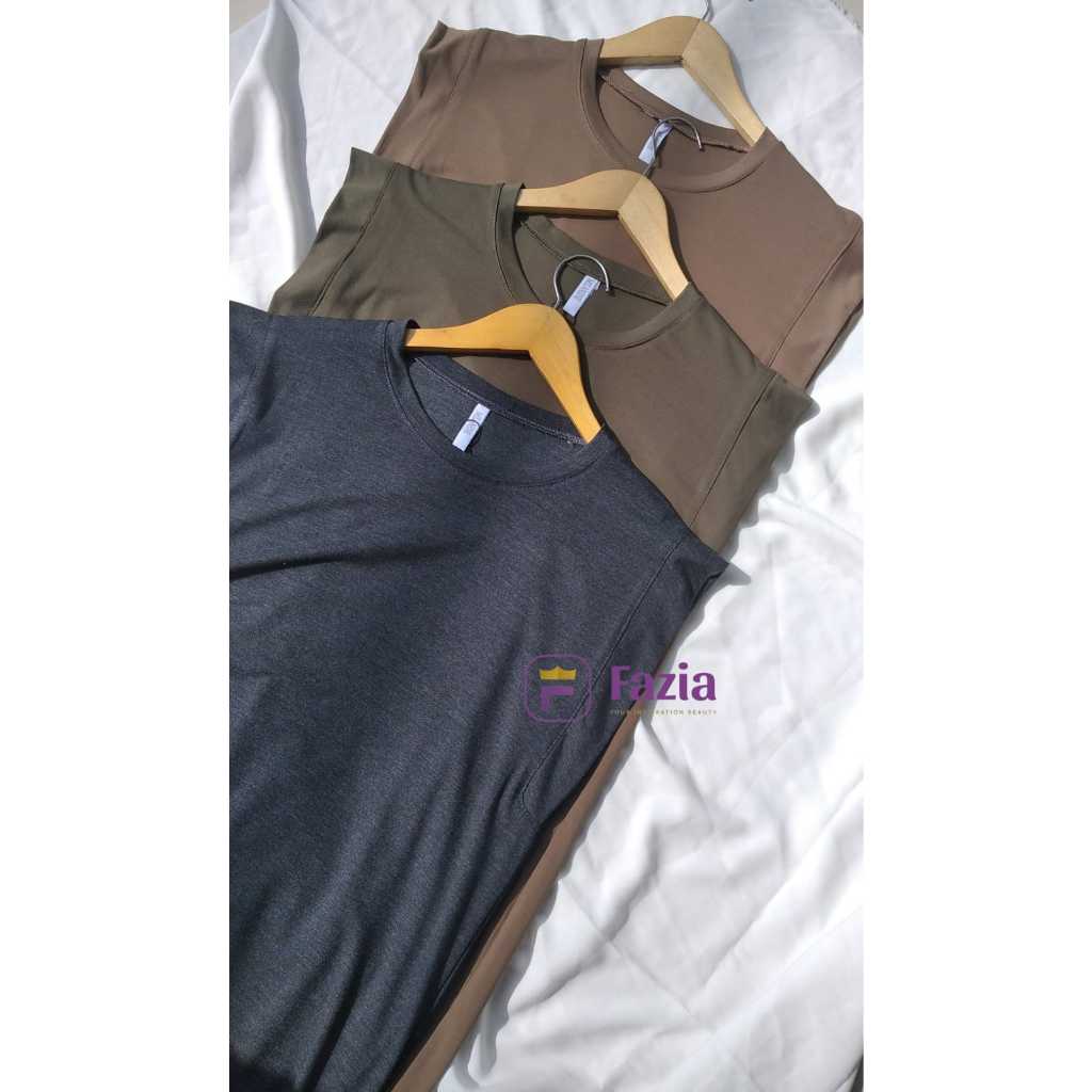 INNER DRESS TANPA LENGAN BAHAN KAOS ALL SIZE