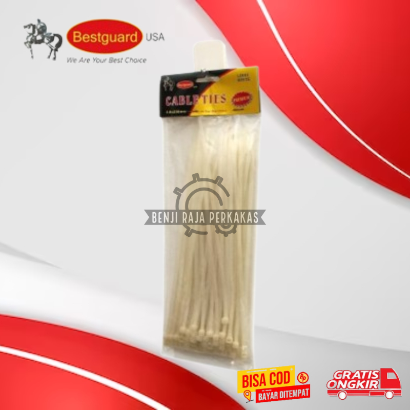

BEST!! Bestguard Kabel Ties Putih 4.8 X 250Mm (100Pcs)